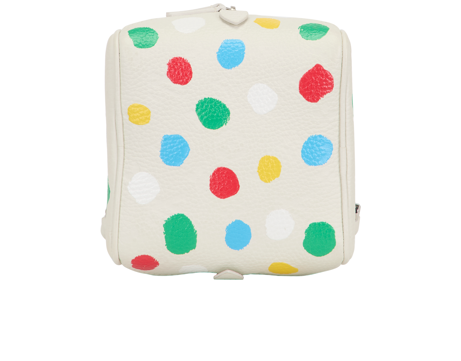 x Yayoi Kusama 2023 Square Bag, &pound;1,900, Handbags, Cream, Leather, Top view